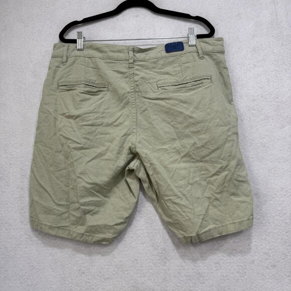 Mugsy Roscoe Shorts Mens Large Green Stretch Linen Blend Casual Summer L1SNOV-36 - Picture 9 of 13